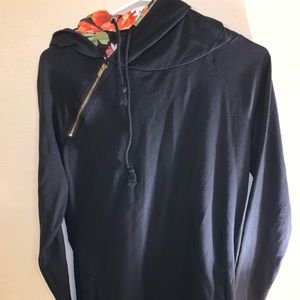 Exclusive Double Hooded Sweatshirt- Fall Floral